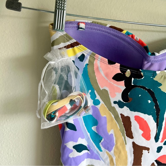 Anne Cole Multicolor Abstract Floral One Piece Swimsuit I Size: 10 I NWT - Picture 4 of 4